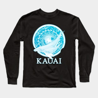 Humpback Whales Shield of Kauai Long Sleeve T-Shirt